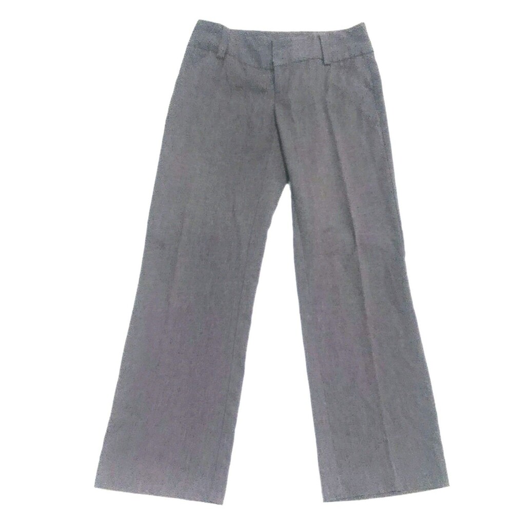 Daisy Fuentes Dress Pants Womens Size 4 Navy Heather Gray Trousers Slacks Caree
